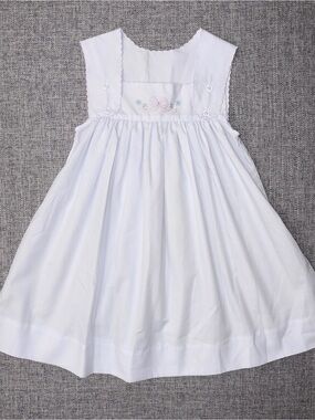 Auraluz 18m shadow embroidery white sun dress EUC